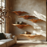 Orivane Live Edge Solid Wood Mushroom Floating Shelf SPA394380 - Timberustic Floating Shelf