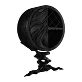Orivane Sculpted Solid Wood Bar Cabinet Black - Timberustic Wine Cabinet