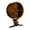 Orivane Sculpted Solid Wood Bar Cabinet Brown - Timberustic Wine Cabinet