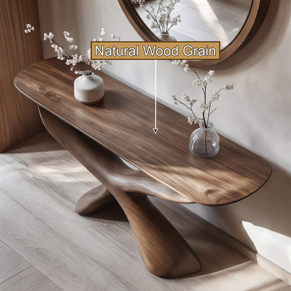 Orivane Sculpted Solid Wood Console Table - Timberustic Console Table