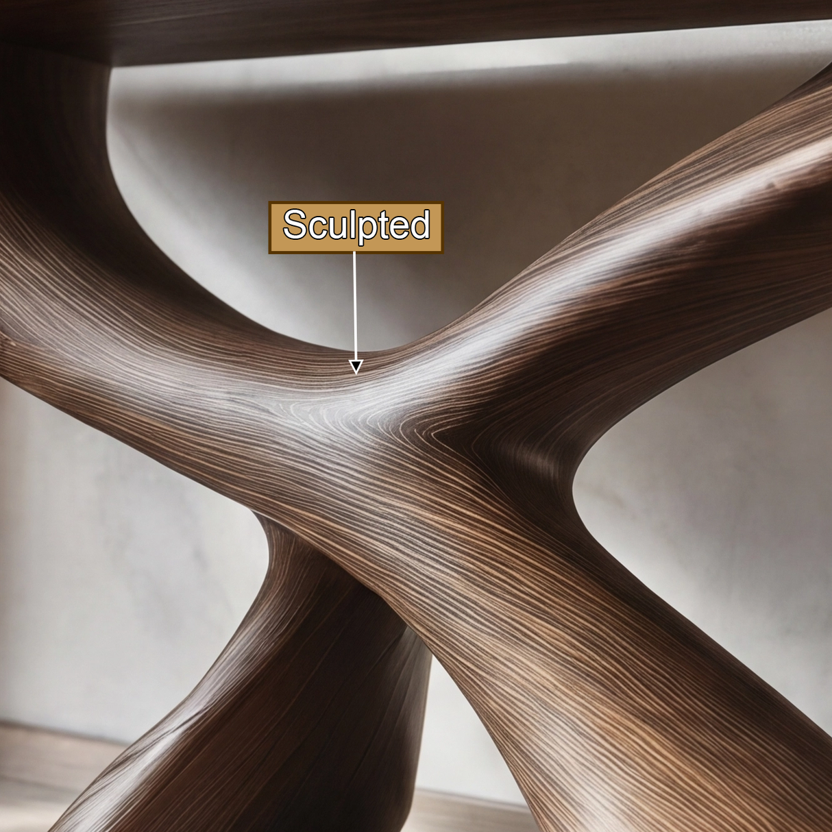 Orivane Sculpted Solid Wood Console Table - Timberustic Console Table
