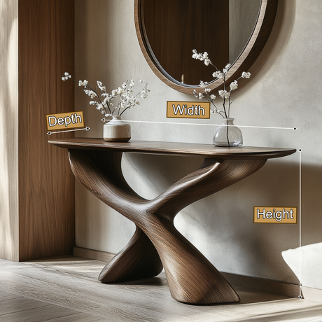 Orivane Sculpted Solid Wood Console Table - Timberustic Console Table