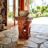 Orivane Sculpted Solid Wood Pedestal Stand - Timberustic Pedestal Stand