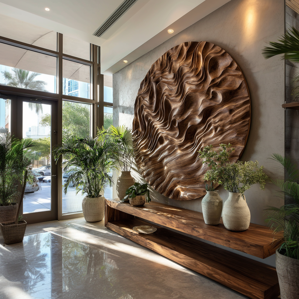 Orivane Solid Wood Sculpted Wall Art - Timberustic Wall Art