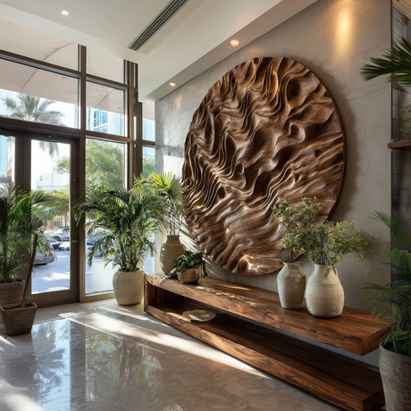 Orivane Solid Wood Sculpted Wall Art - Timberustic Wall Art