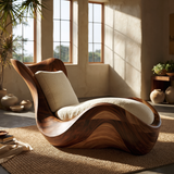 Orivelle Handcrafted Solid Wood Chaise Lounge