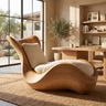 Orivelle Handcrafted Solid Wood Chaise Lounge