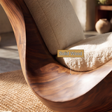 Orivelle Handcrafted Solid Wood Chaise Lounge