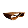 Oriven Curve Solid Wood Coffee Table Brown - Timberustic Coffee Table