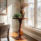 Orlathen Handcrafted Solid Wood Pedestal Stand - Timberustic Pedestal Stand