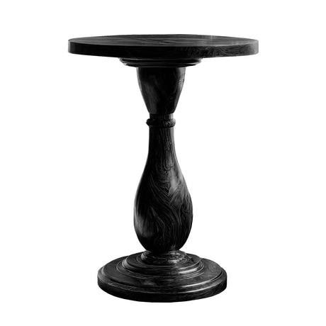 Orlathen Handcrafted Solid Wood Pedestal Stand Black - Timberustic Pedestal Stand