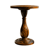 Orlathen Handcrafted Solid Wood Pedestal Stand Brown - Timberustic Pedestal Stand