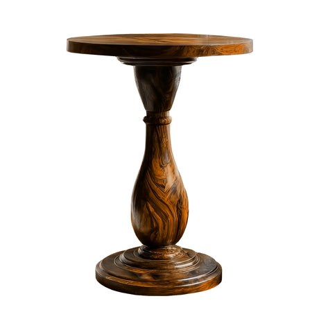 Orlathen Handcrafted Solid Wood Pedestal Stand Brown - Timberustic Pedestal Stand
