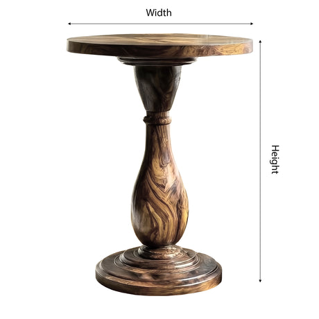 Orlathen Handcrafted Solid Wood Pedestal Stand - Timberustic Pedestal Stand