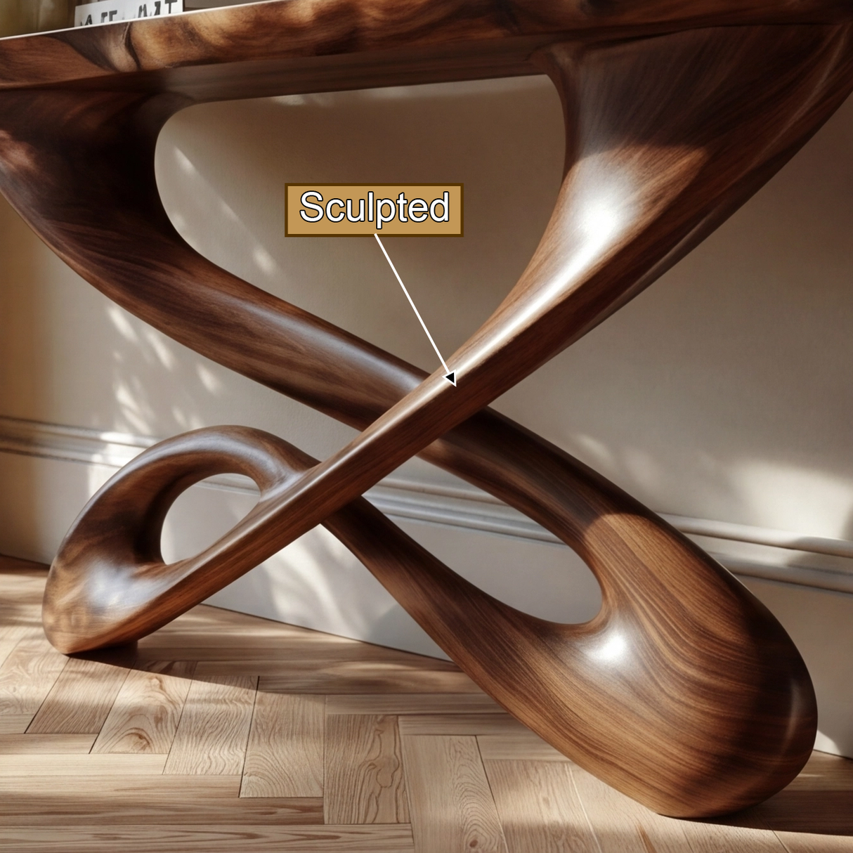 Orlathen Sculpted Solid Wood Console Table - Timberustic Console Table