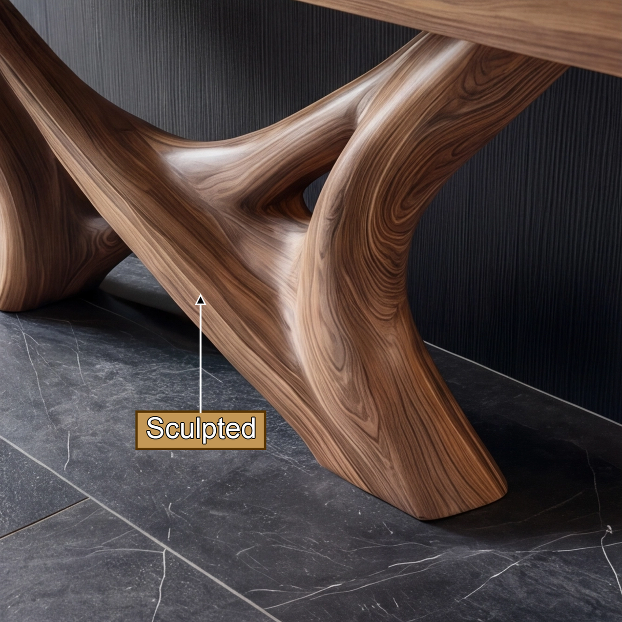 Orlathen Solid Wood Sculpted Console Table - Timberustic Console Table