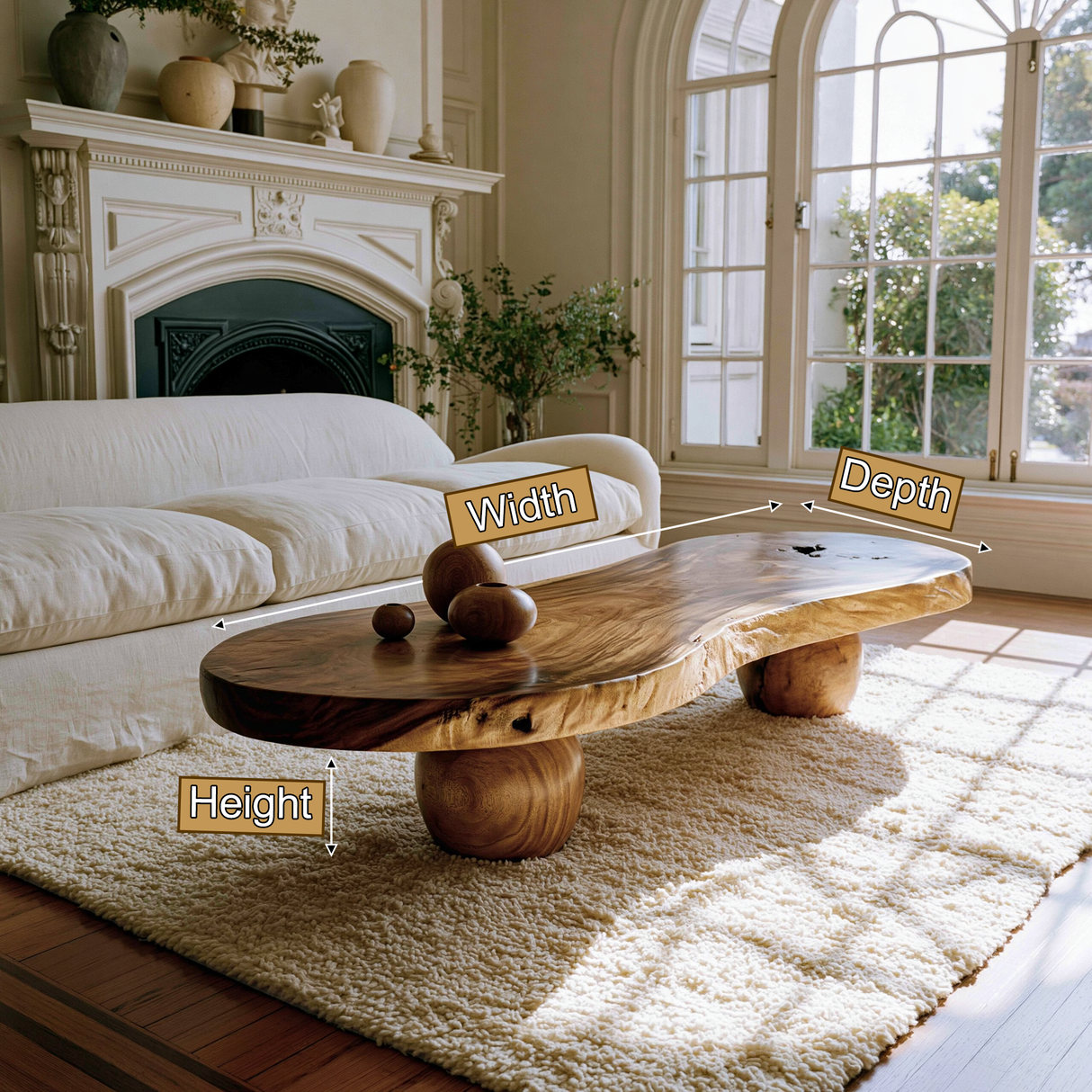 Orlavik Live Edge Solid Wood Coffee Table (Copy) - Timberustic Coffee Table