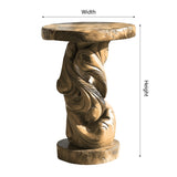 Orlavyn Solid Wood Sculpted Pedestal Stand - Timberustic Pedestal Stand