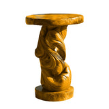 Orlavyn Solid Wood Sculpted Pedestal Stand Teak - Timberustic Pedestal Stand