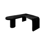 Orlen Curved Solid Wood L-Shaped Desk