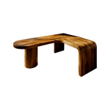 Orlen Curved Solid Wood L-Shaped Desk