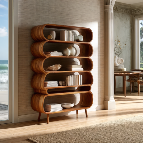 Orlenne Handcrafted Solid Wood Bookshelf - Timberustic Bookshelf