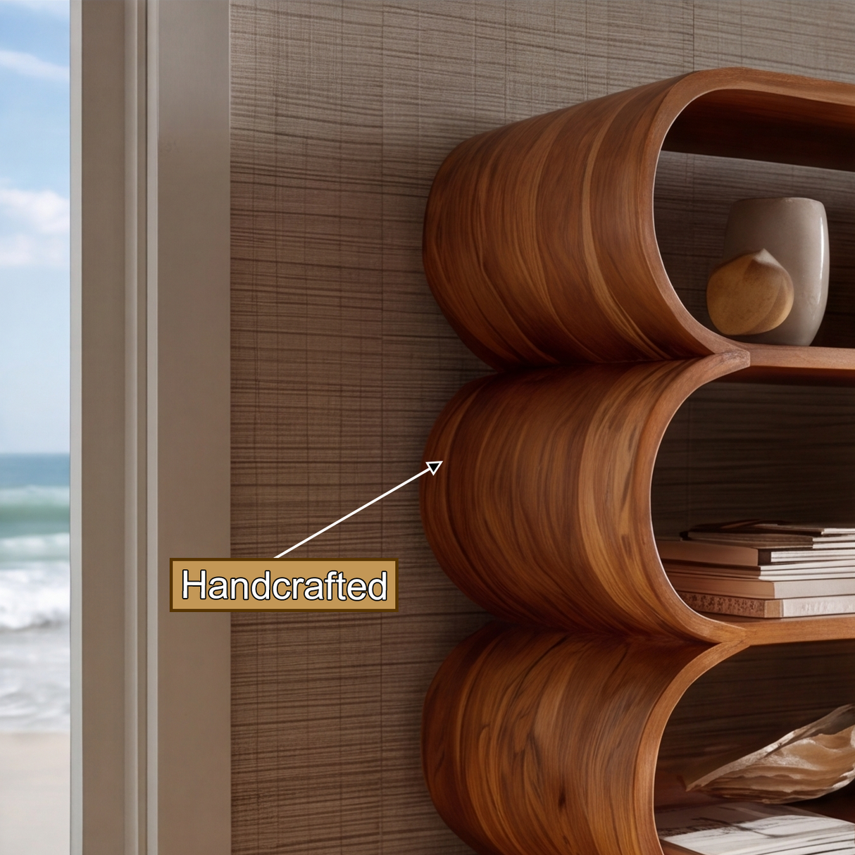 Lioren Handcrafted Solid Wood Bookshelf - Timberustic Bookshelf