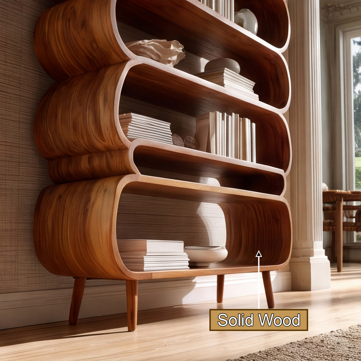Lioren Handcrafted Solid Wood Bookshelf - Timberustic Bookshelf
