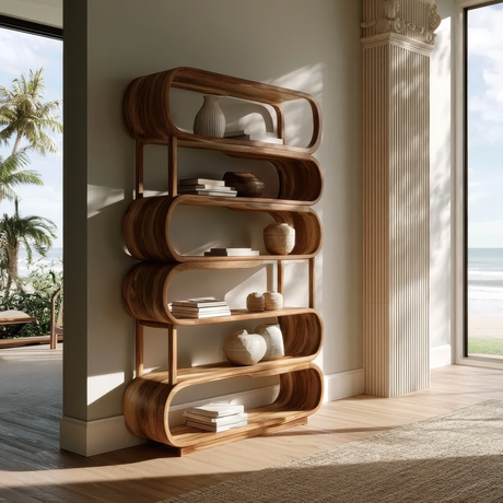 Orlenza Handcrafted Solid Wood Bookshelf - Timberustic Bookshelf