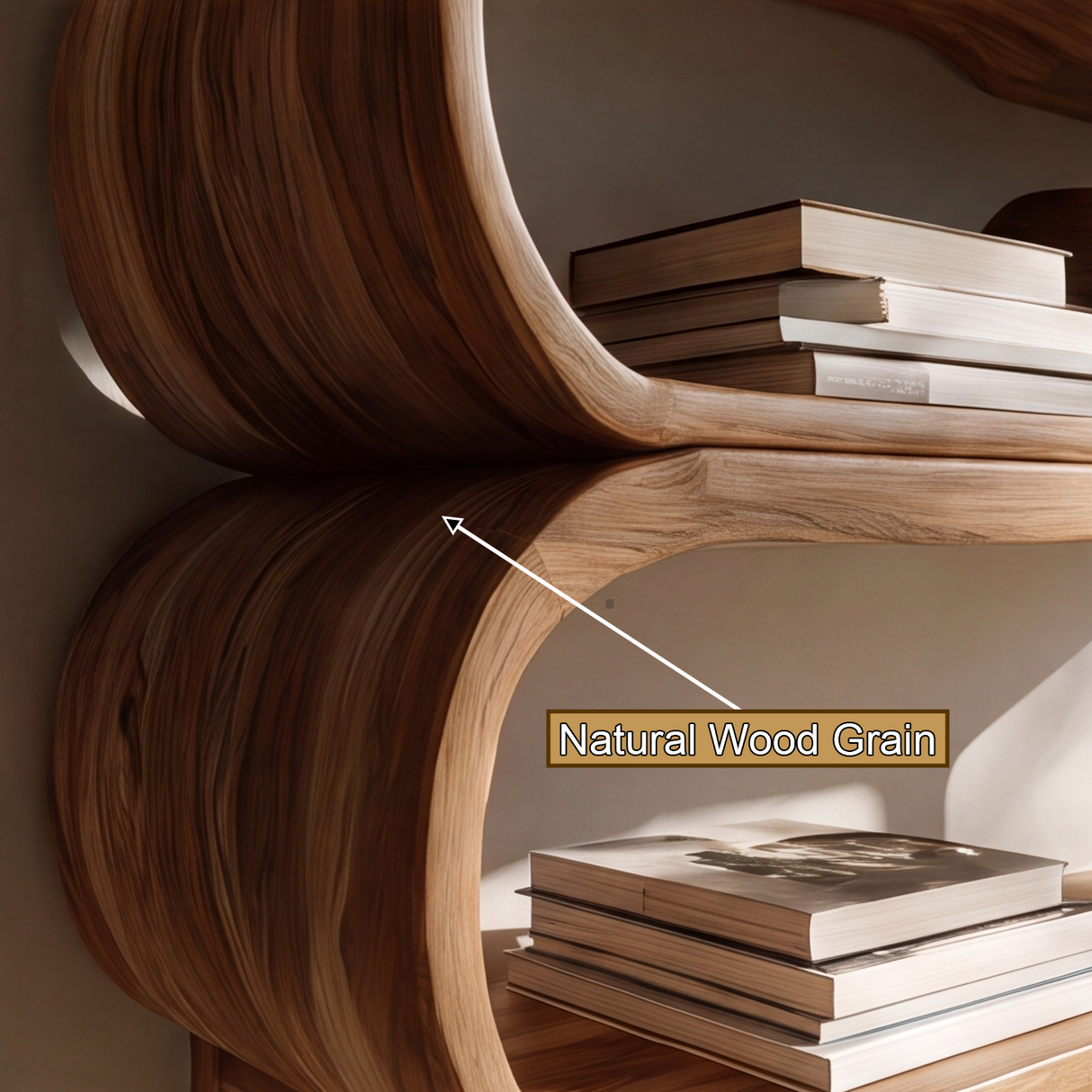 Orlenza Handcrafted Solid Wood Bookshelf