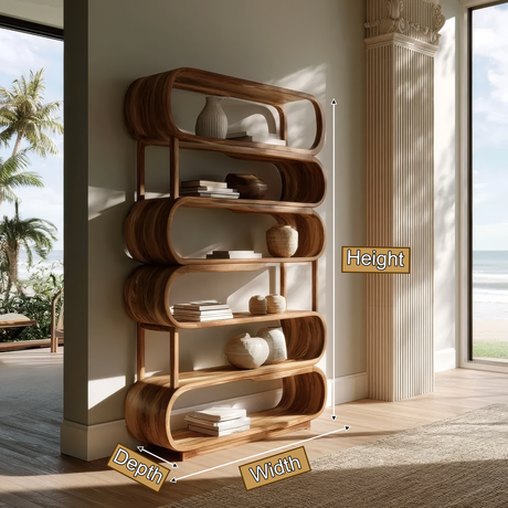 Orlenza Handcrafted Solid Wood Bookshelf - Timberustic Bookshelf