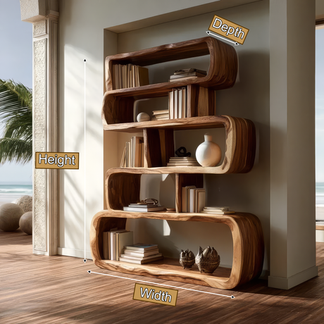 Orlessa Handcrafted Solid Wood Bookshelf - Timberustic Bookshelf