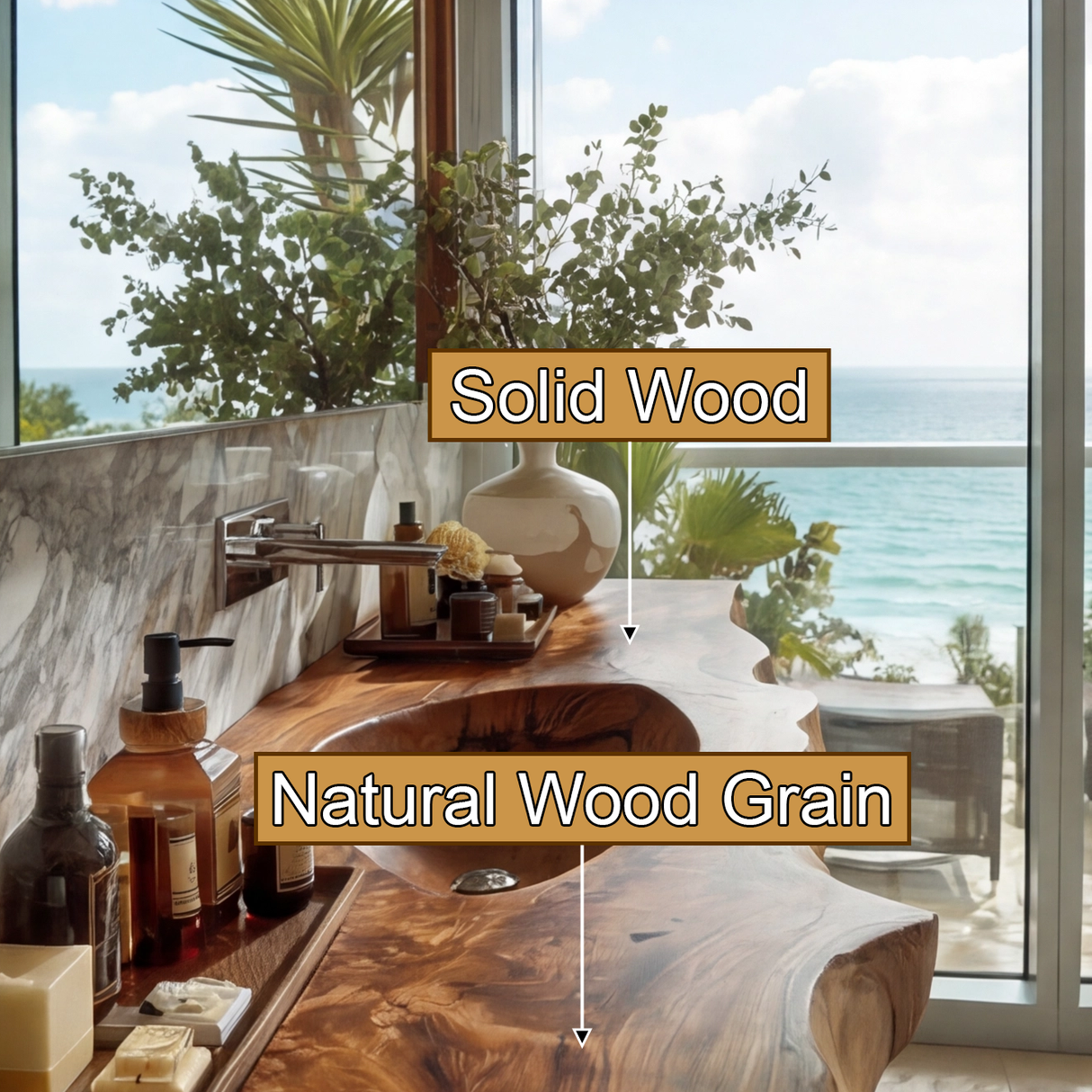 Orlith Live Edge Solid Wood Floating Bathroom Vanity with Integrated Sink SPA665452 - Timberustic Floating Bathroom Vanity with Integrated Sink