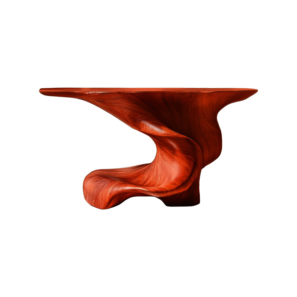 Orlithen Sculpted Solid Wood Console Table Mahogany - Timberustic Console Table