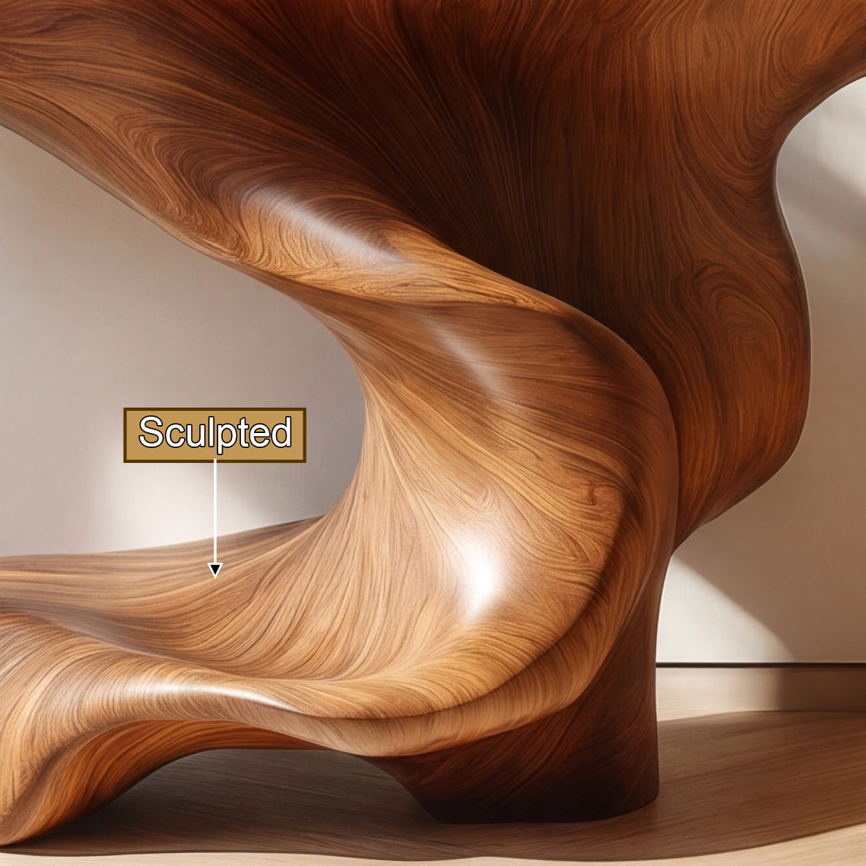 Orlithen Sculpted Solid Wood Console Table - Timberustic Console Table
