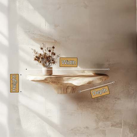 Orlithen Solid Wood Sculpted Mushroom Floating Shelf SPA395837 - Timberustic Floating Shelf