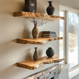 Orliven Live Edge Solid Wood Floating Shelf SPA359832 - Timberustic Floating Shelf