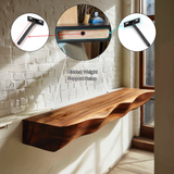Orliven Sculpted Solid Wood Floating Shelf SPA265482 - Timberustic Floating Shelf