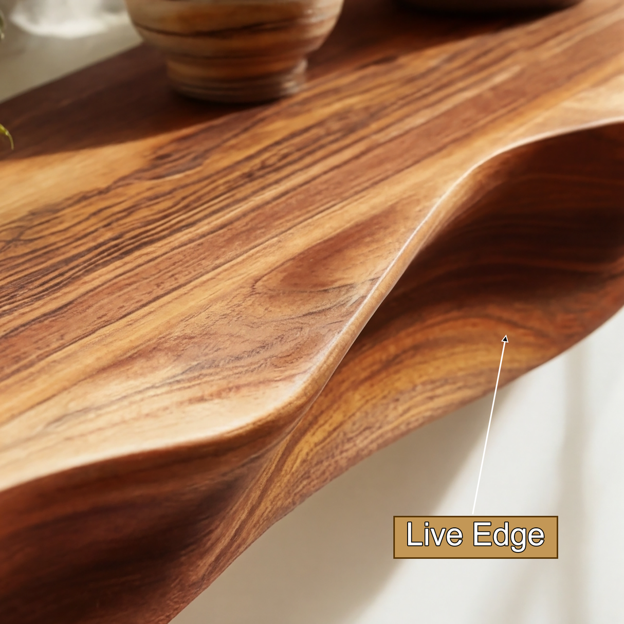 Orliven Sculpted Solid Wood Floating Shelf SPA265482 - Timberustic Floating Shelf