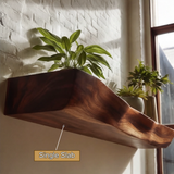 Orliven Sculpted Solid Wood Floating Shelf SPA265482 - Timberustic Floating Shelf