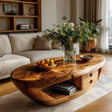 Orlune Live Edge Solid Wood Coffee Table - Timberustic Coffee Table