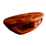 Orlune Live Edge Solid Wood Coffee Table Mahogany - Timberustic Coffee Table