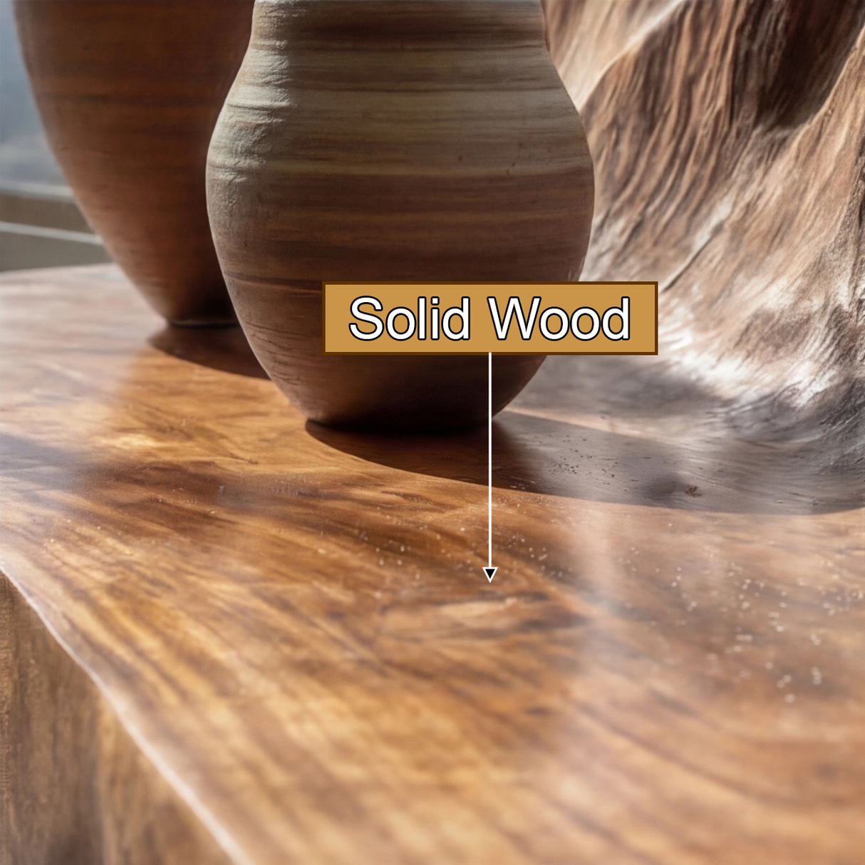 Orlune Sculpted Solid Wood Mountain Floating Shelf SPA564532 - Timberustic Floating Shelf