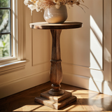 Orlune Solid Wood Pedestal Stand - Timberustic Pedestal Stand