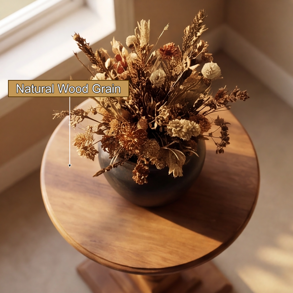 Orlune Solid Wood Pedestal Stand - Timberustic Pedestal Stand