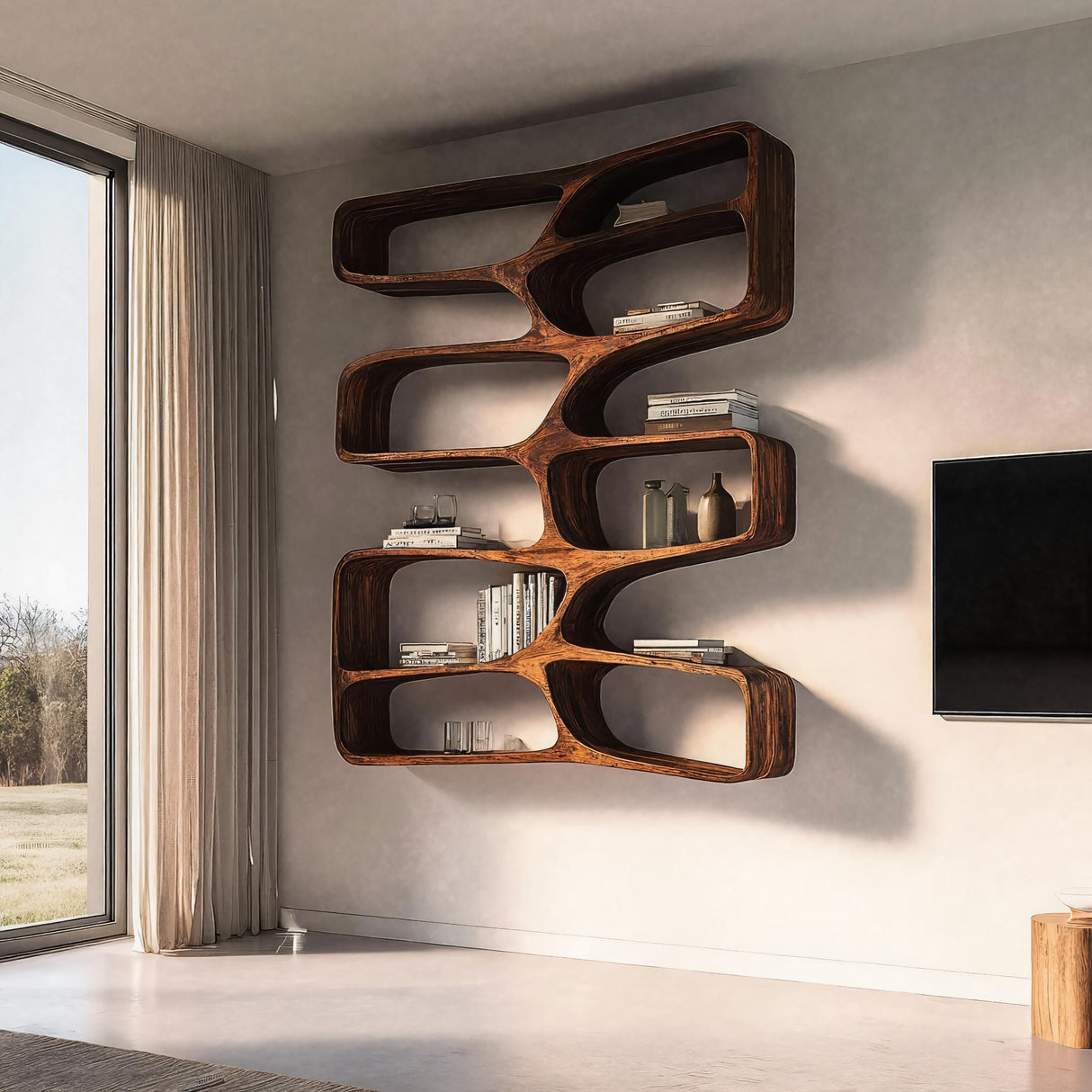 Orren Organic Modern Solid Wood Bookshelf