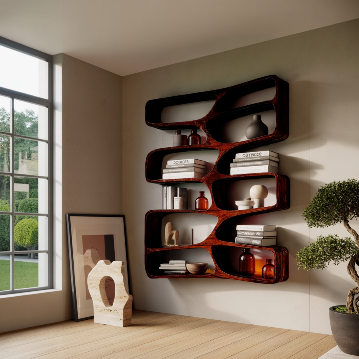 Orren Organic Modern Solid Wood Bookshelf