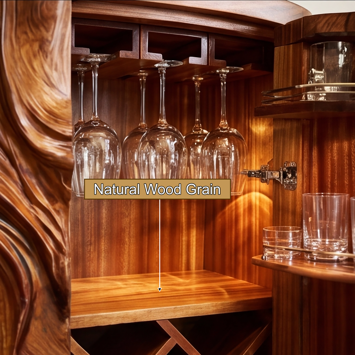 Orrenvale Handcrafted Solid Wood Bar Cabinet