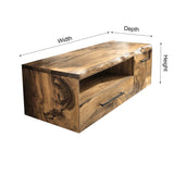 Orsen Live Edge Solid Wood Floating Bathroom Vanity With Drawers - Timberustic Floating Bathroom Vanity With Drawers