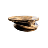 Orvane Sculpted Solid Wood Round Coffee Table